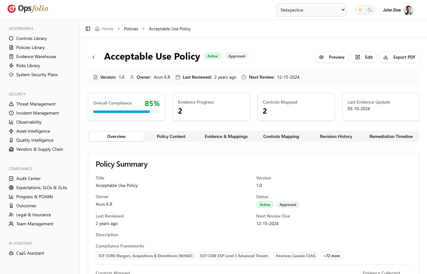 Policy Detail